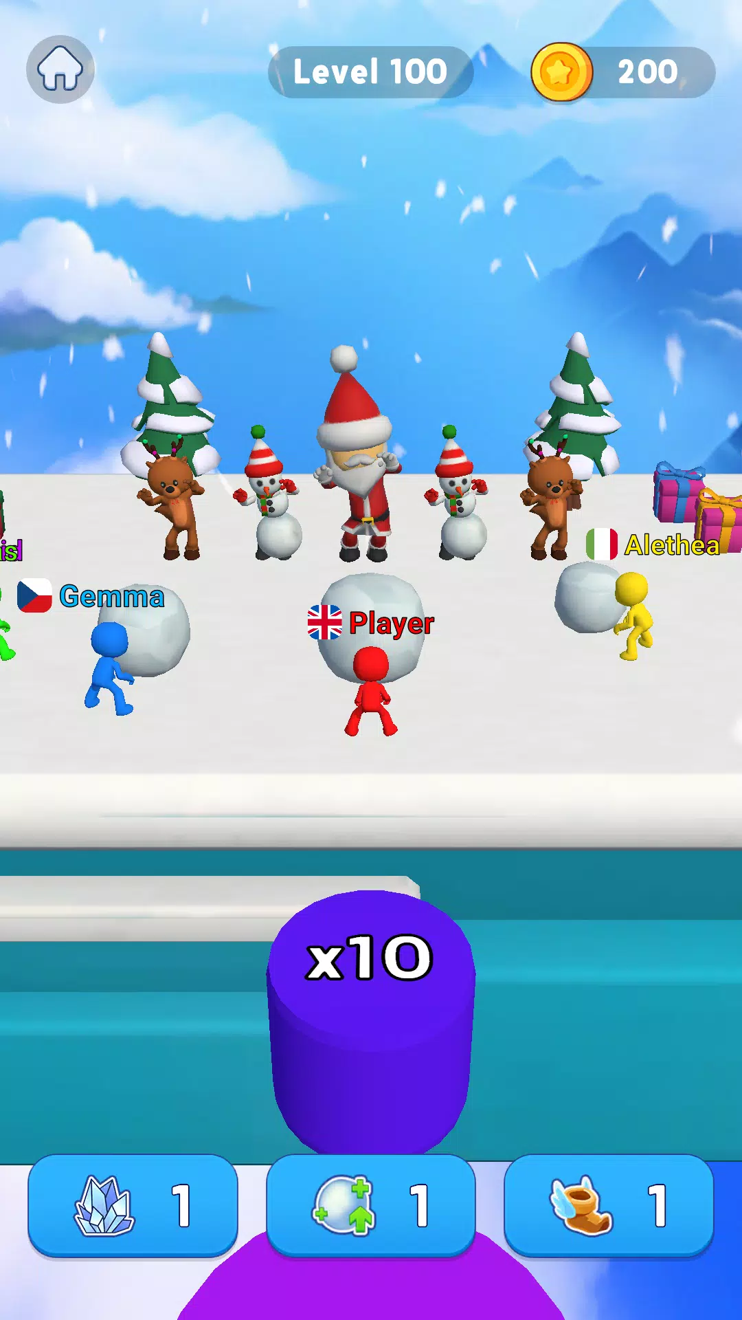 Snowball Race 3D: Ice Bridge ภาพหน้าจอ 3