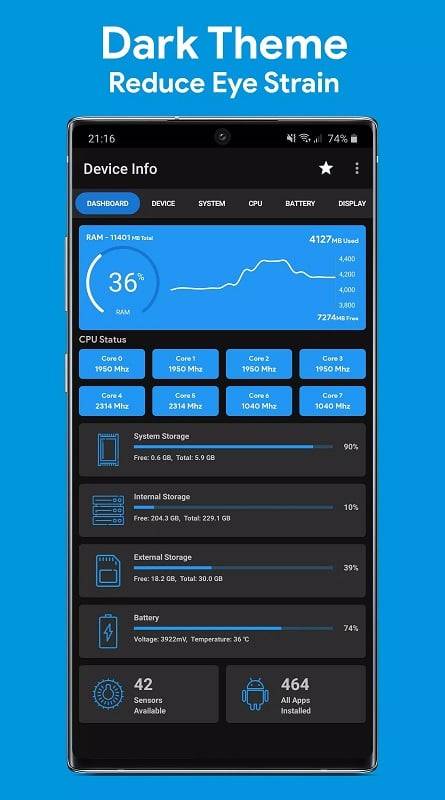 Device Info: System & CPU Info Screenshot 1