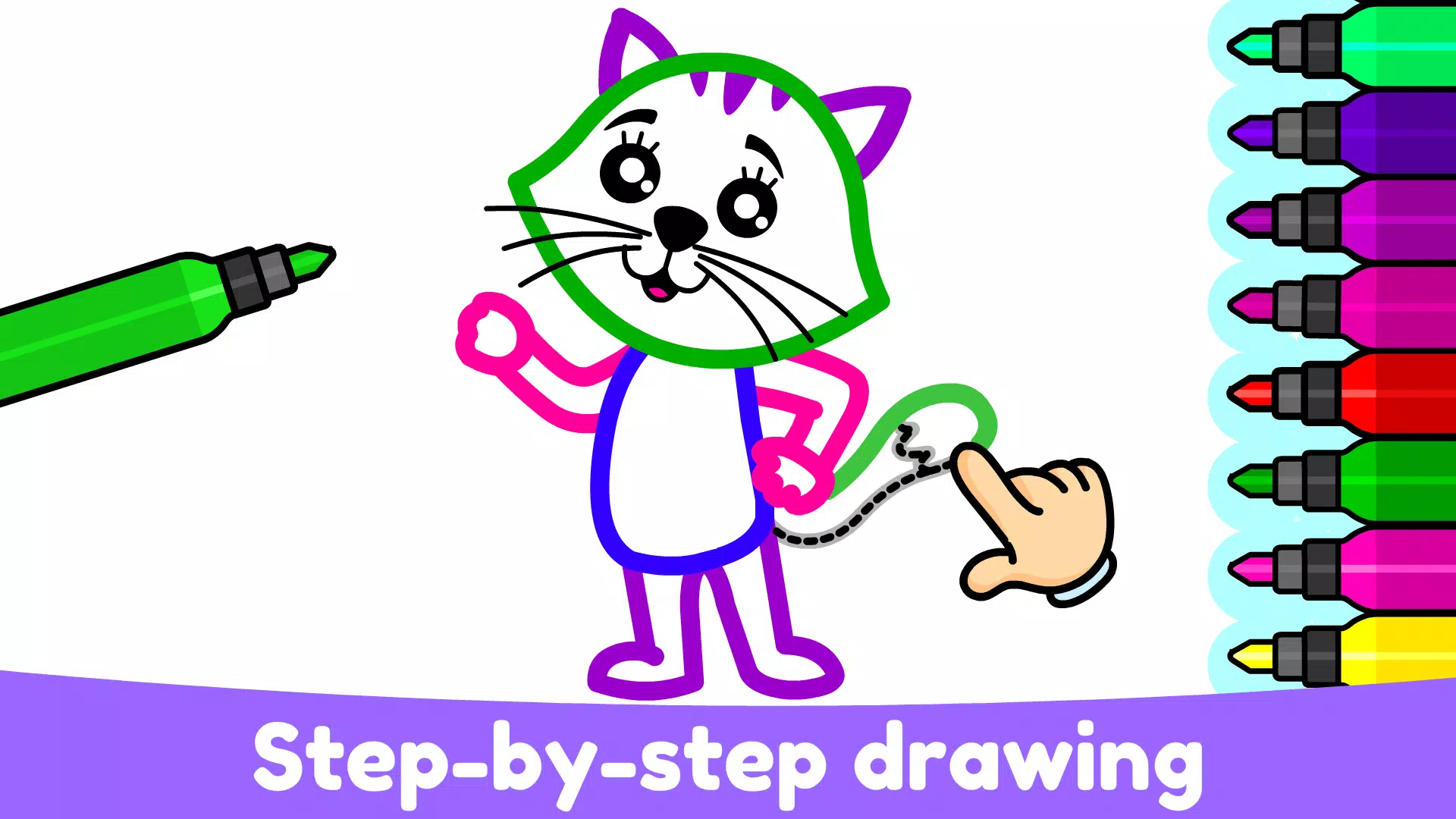 Kids Drawing & Coloring Games Schermafbeelding 3