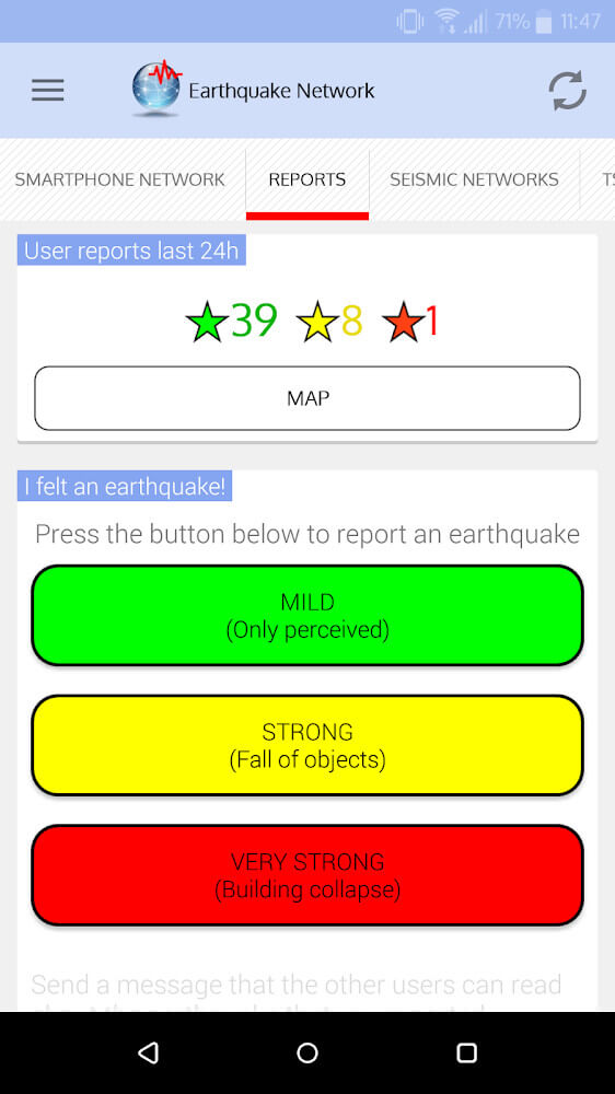 Earthquake Network PRO Screenshot 1