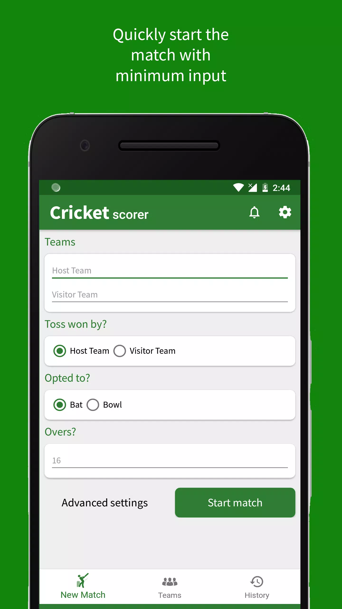 Cricket Scorer Capture d'écran 0