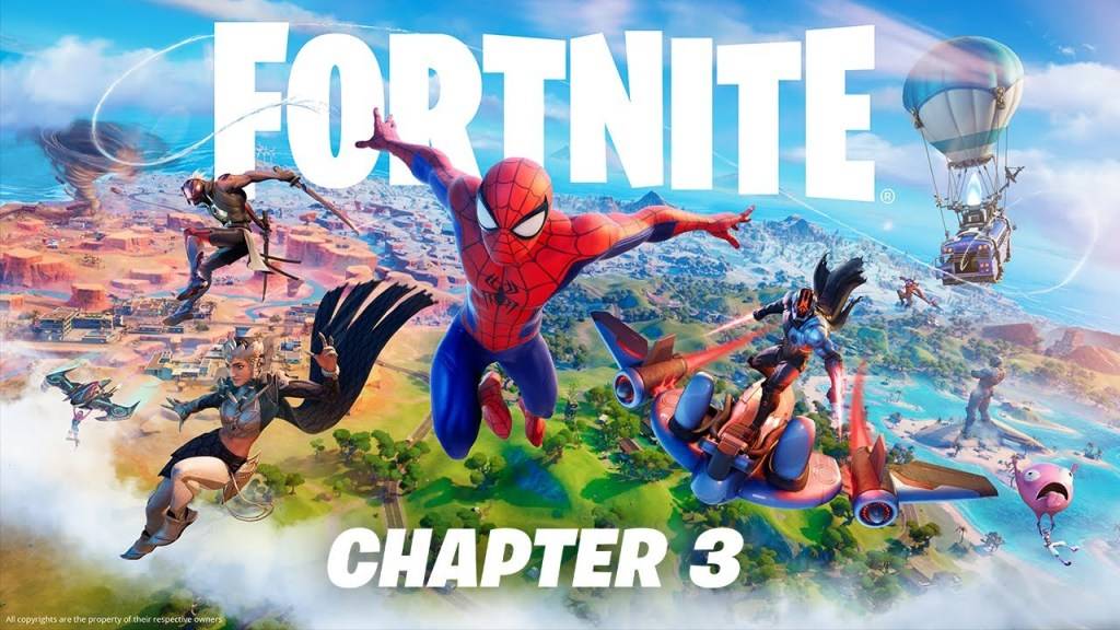 Fortnite第3章主要藝術以蜘蛛俠為特色