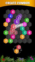 Merge Hexa - Number Puzzle Captura de tela 2