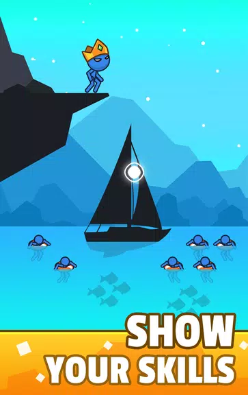 Stickman Jump into Water ဖန်သားပြင်ဓာတ်ပုံ 0