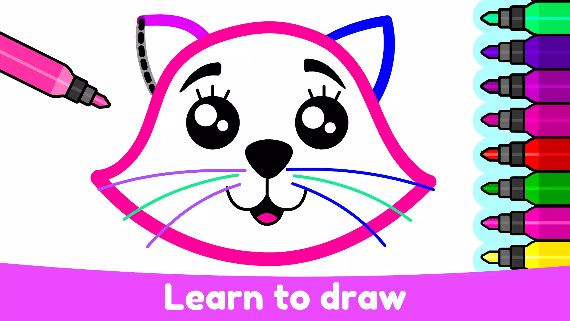 Kids Drawing & Coloring Games Schermafbeelding 0