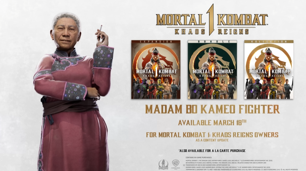 Madam Bo กำลังมาถึง Mortal Kombat 1 ในฐานะนักสู้ Kameo