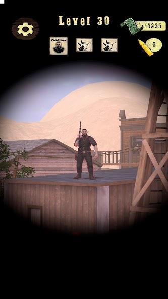 Wild West Sniper: Cowboy War Mod Captura de tela 0