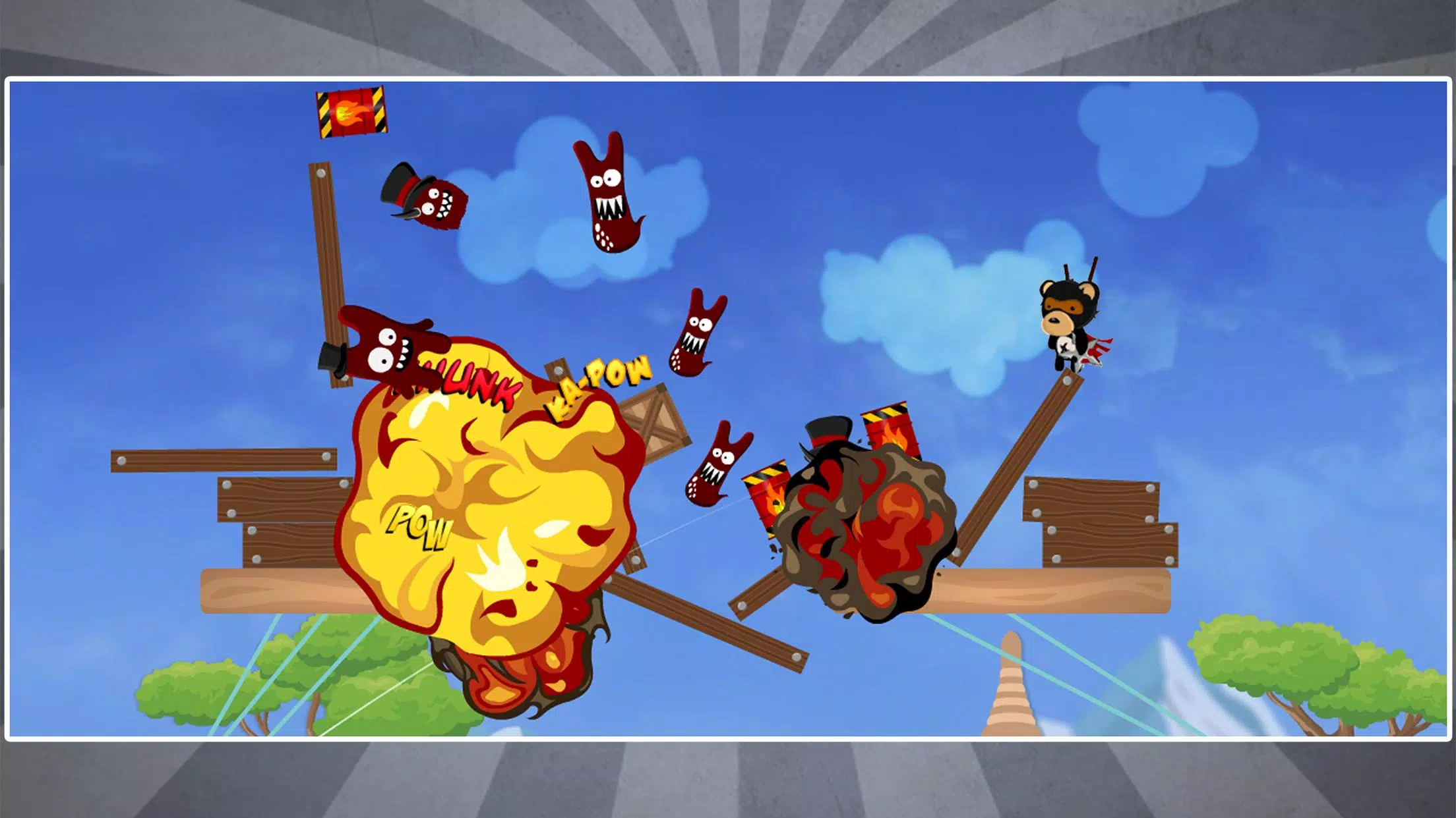 Ninja Bear: Slingshot Shooter ภาพหน้าจอ 2