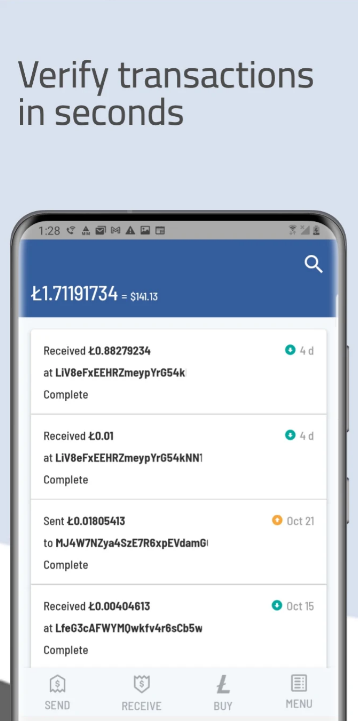 Litewallet Ảnh chụp màn hình 2