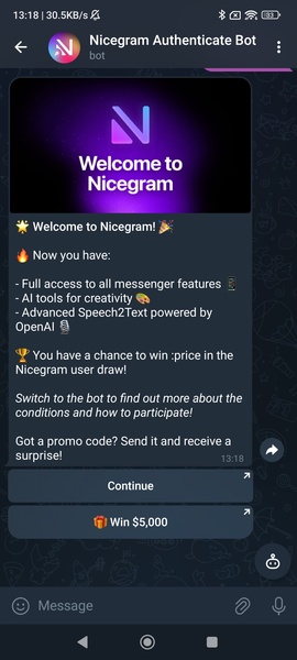 Nicegram: AI Chat for Telegram स्क्रीनशॉट 1