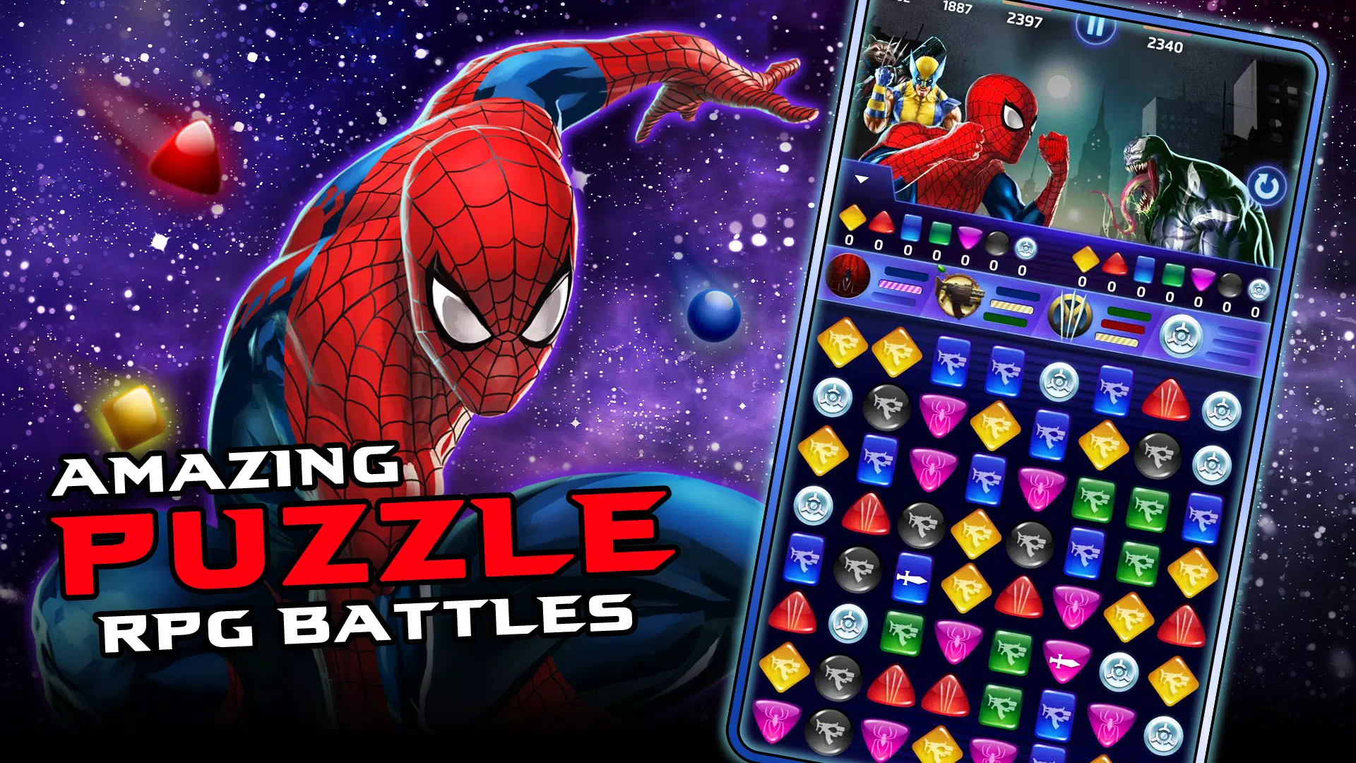 MARVEL Puzzle Quest: 히어로 RPG 스크린샷 0