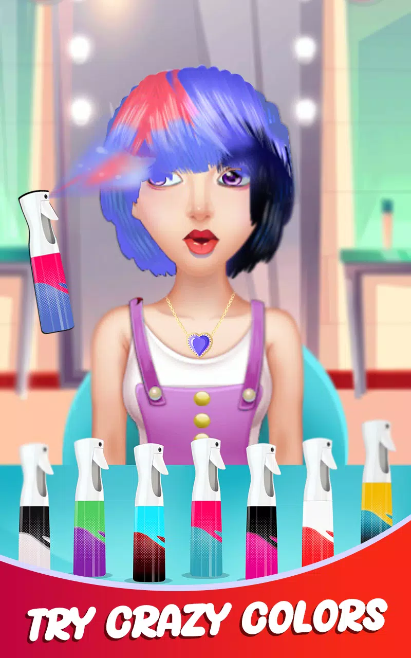 Fashion Girls Hair Salon Games Ekran Görüntüsü 0