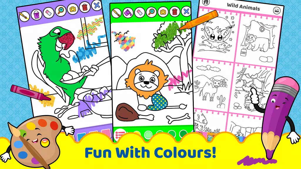 Animals for kids: Color & Draw应用截图第1张