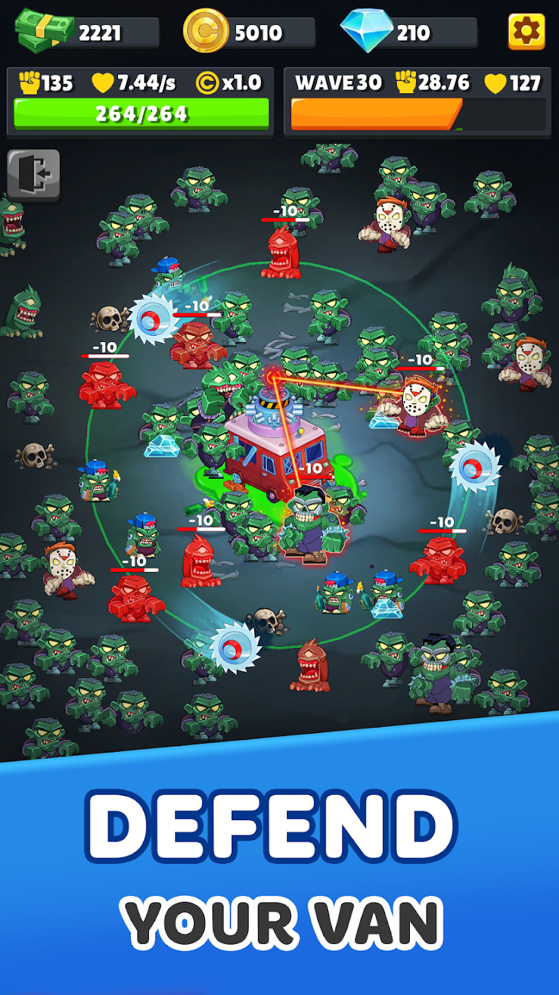 Zombie Van: Tower Defense TD ဖန်သားပြင်ဓာတ်ပုံ 1