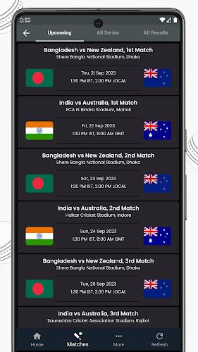 Live Cricket Score, IND vs RSA Capture d'écran 2