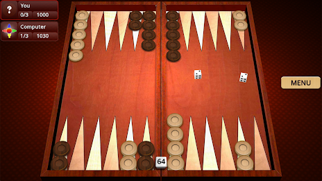 Backgammon Mighty Schermafbeelding 1