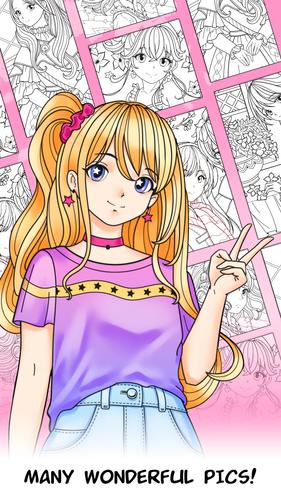 Anime Games Coloring Book Captura de tela 1