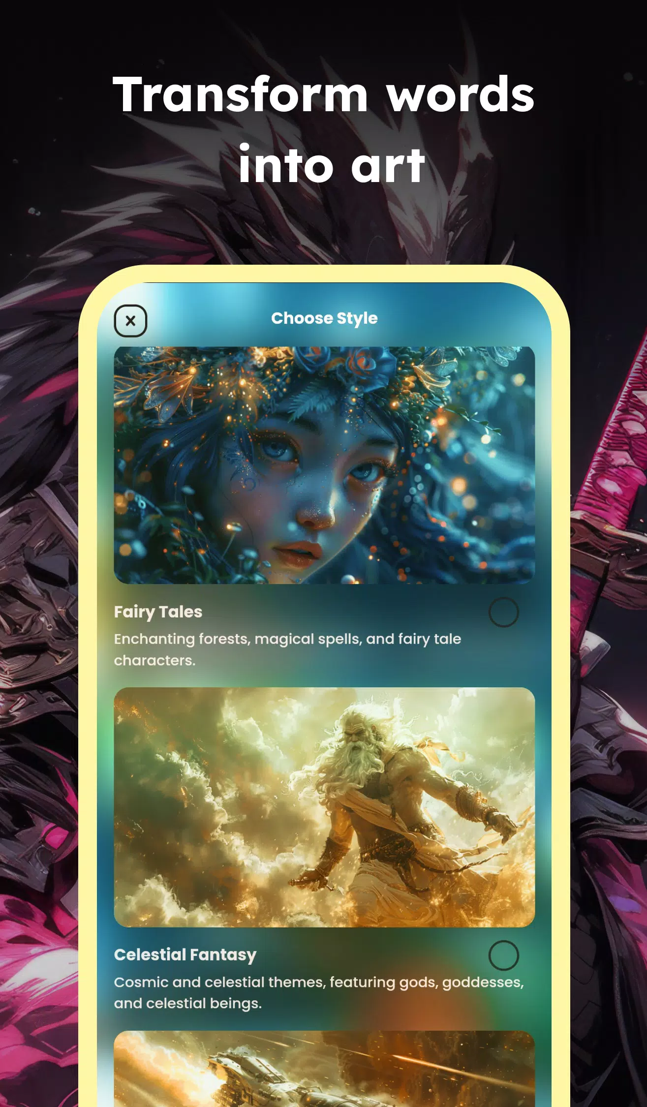 AI Fantasy Art Generator Captura de pantalla 1