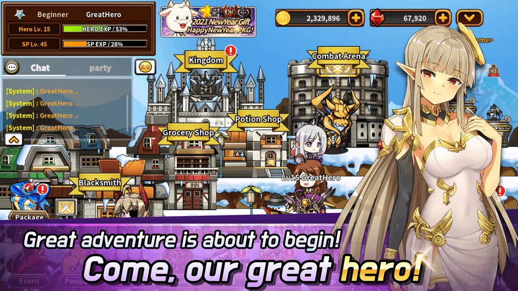 Hero Town Online : 2D MMORPG Screenshot 1