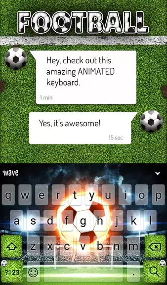 Football Keyboard & Wallpaper Captura de pantalla 2