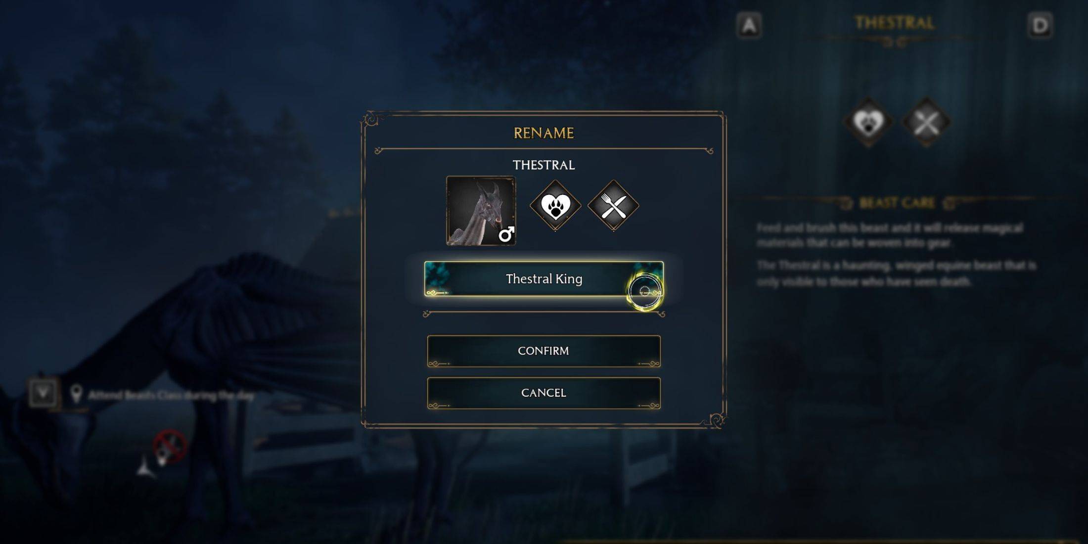 Image: Beast Interaction Menu