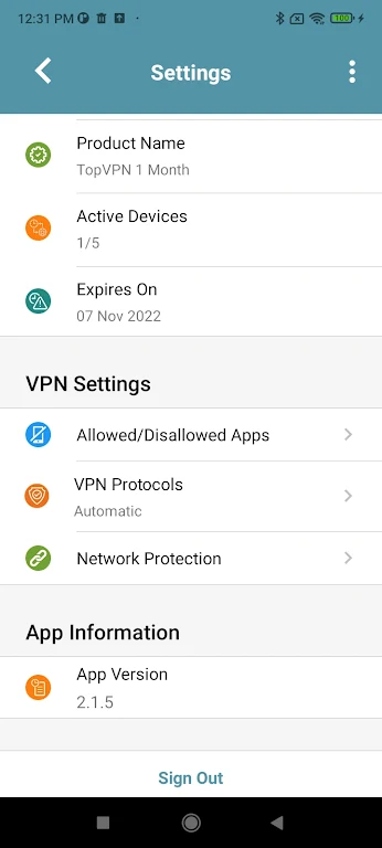 Top Road VPN Captura de tela 3