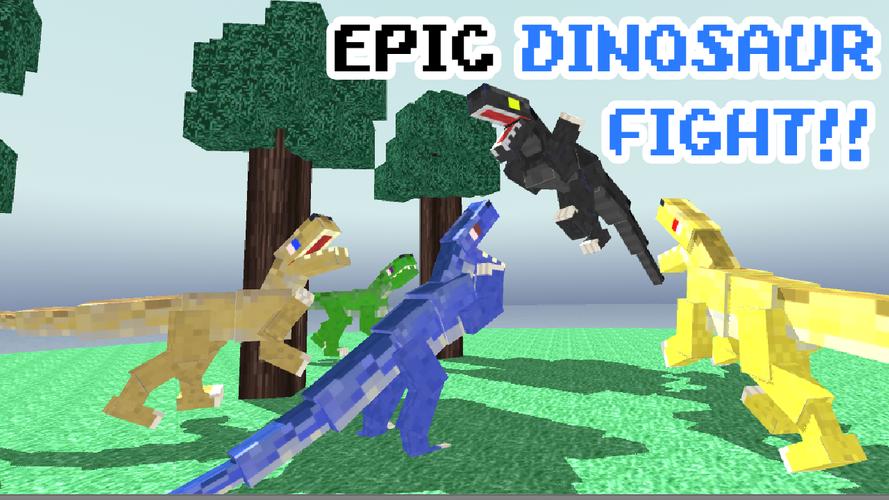 Blocky Dino Park Raptor Attack Captura de tela 3