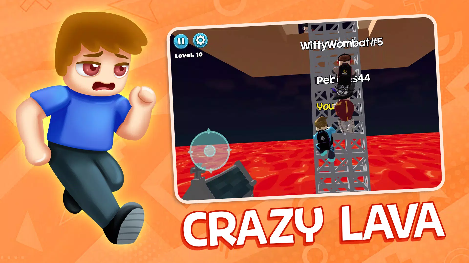 Obby Block World: Lava Fall Captura de pantalla 2